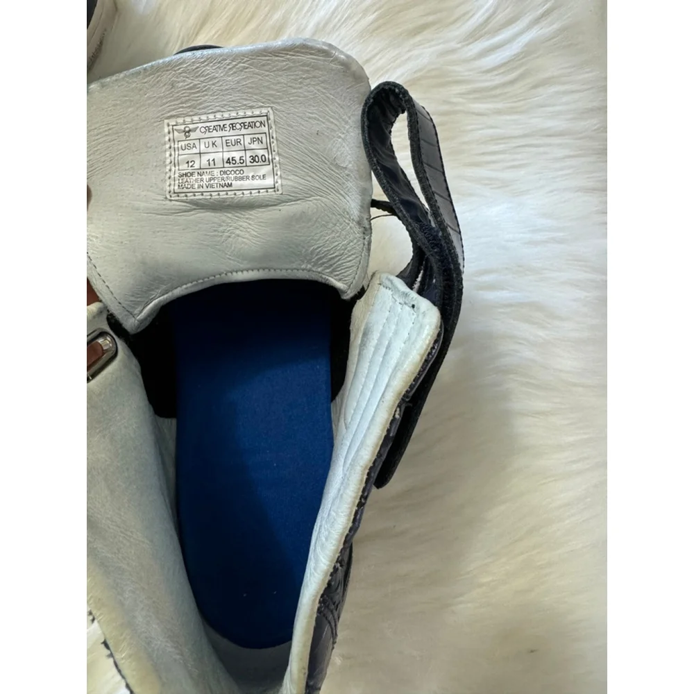 Creative Recreation | Midnight Blue Croc Embossed High-Top Sneakers | US 12 - Picture 10 of 10